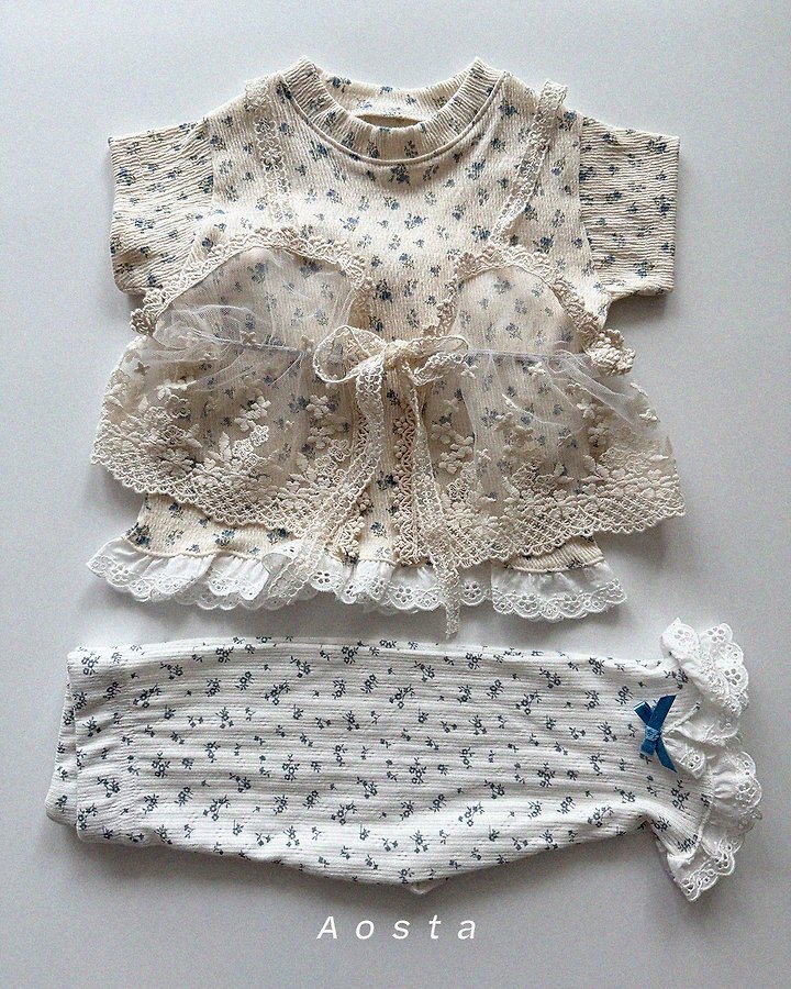 Aosta - Korean Baby Fashion - #babyfashion - Lace Open Bustier - 12