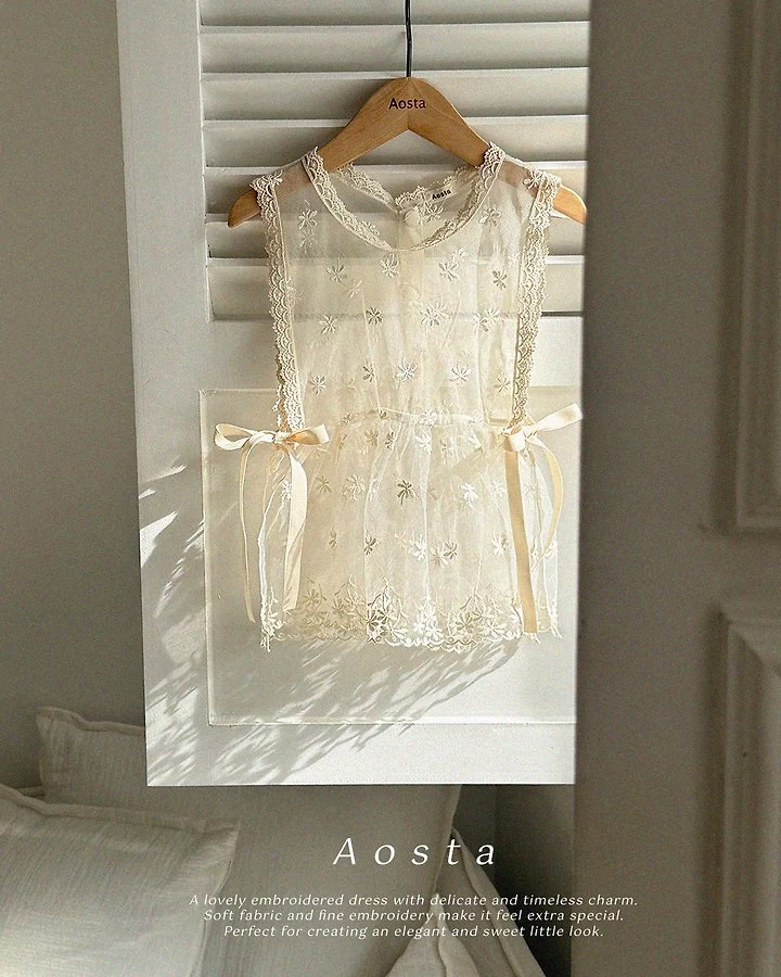Aosta - Korean Baby Fashion - #babyfashion - Lace Vest - 9