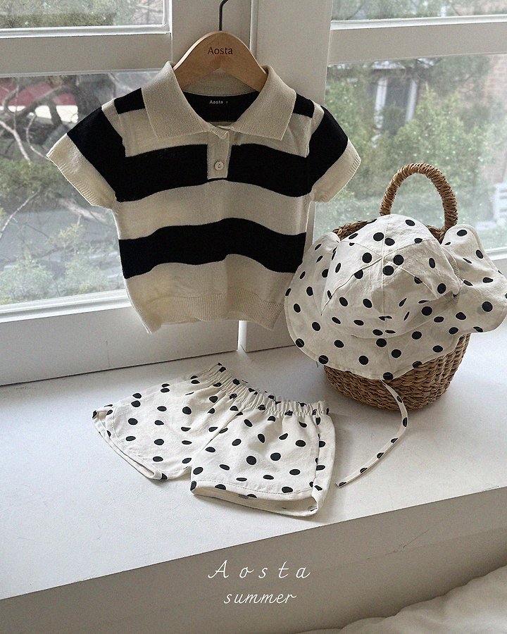 Aosta - Korean Baby Fashion - #babyfashion - Knit Collar Tee - 3
