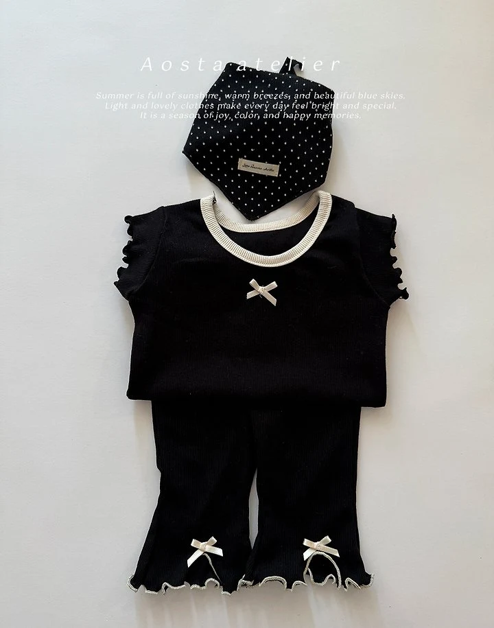 Ribbed Ribbon Tee by Aosta for Baby - view 3