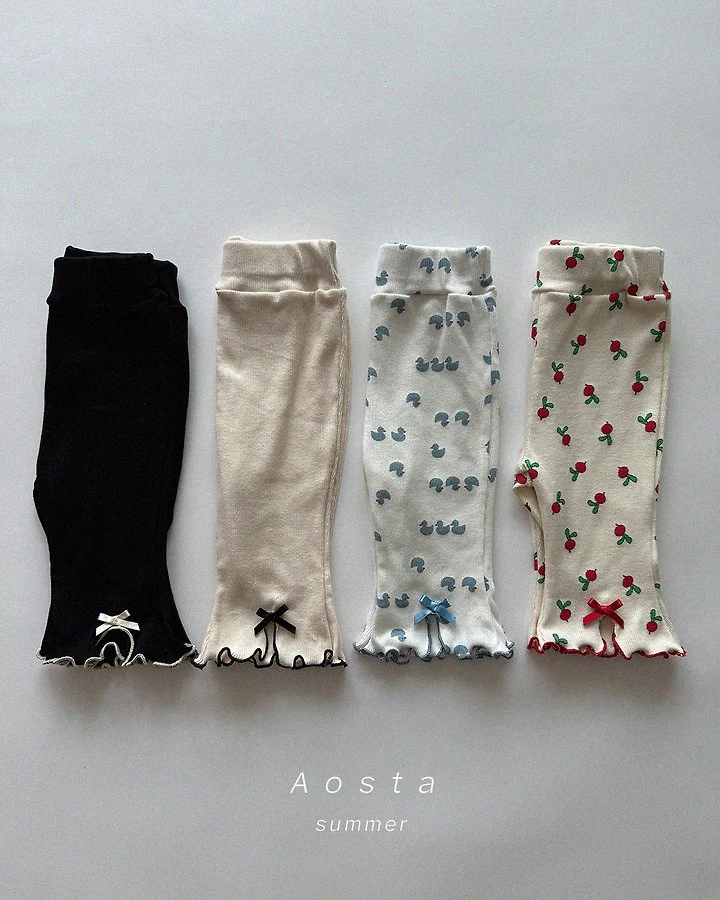 Ribbed Ribbon Pants by Aosta for Baby - view 1
