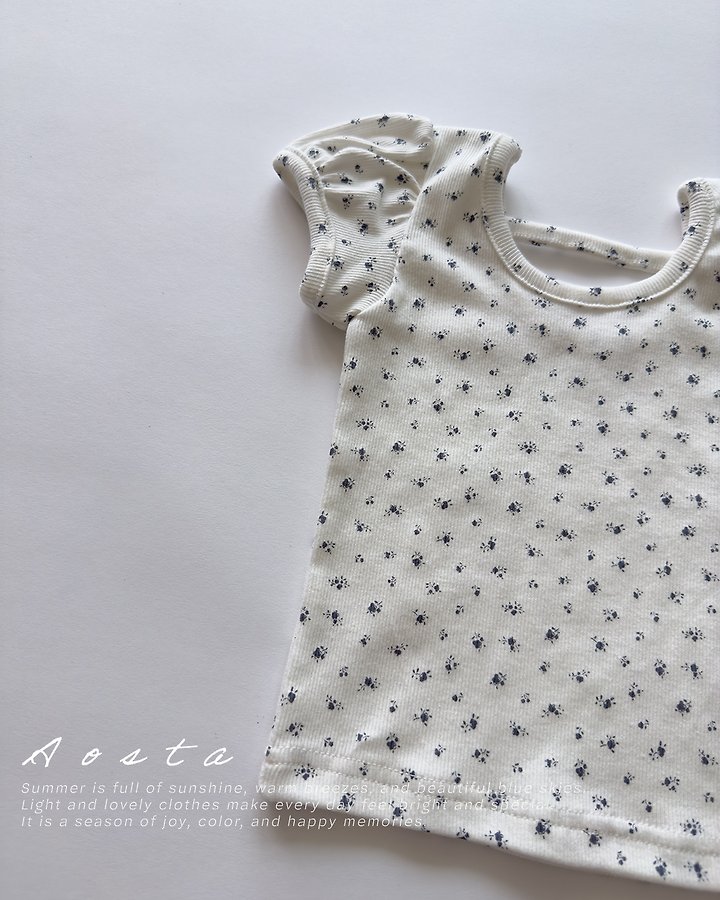 Aosta - Korean Baby Fashion - #babyfever - Open-Back Puff Blouse - 8
