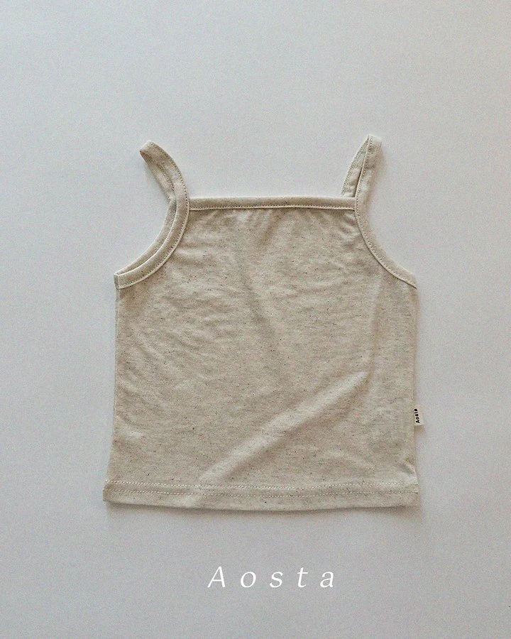 Aosta - Korean Baby Fashion - #babyfever - Linen Strap Sleeveless - 3