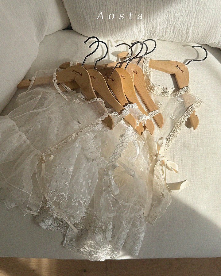 Aosta - Korean Baby Fashion - #babyfever - Lace Simple Vest - 12