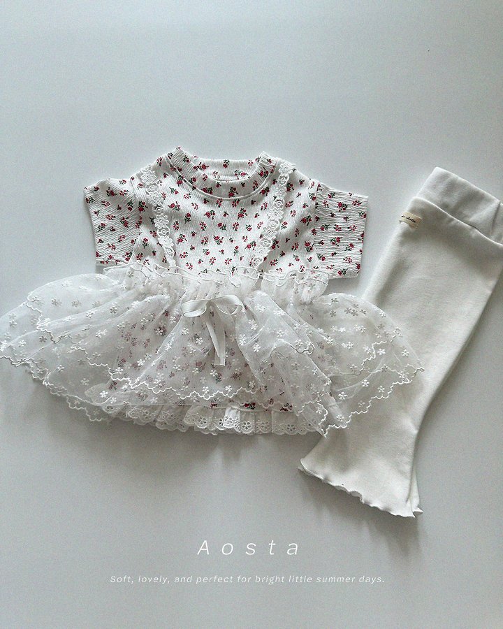 Aosta - Korean Baby Fashion - #babyfever - Lace Strap Bustier - 9