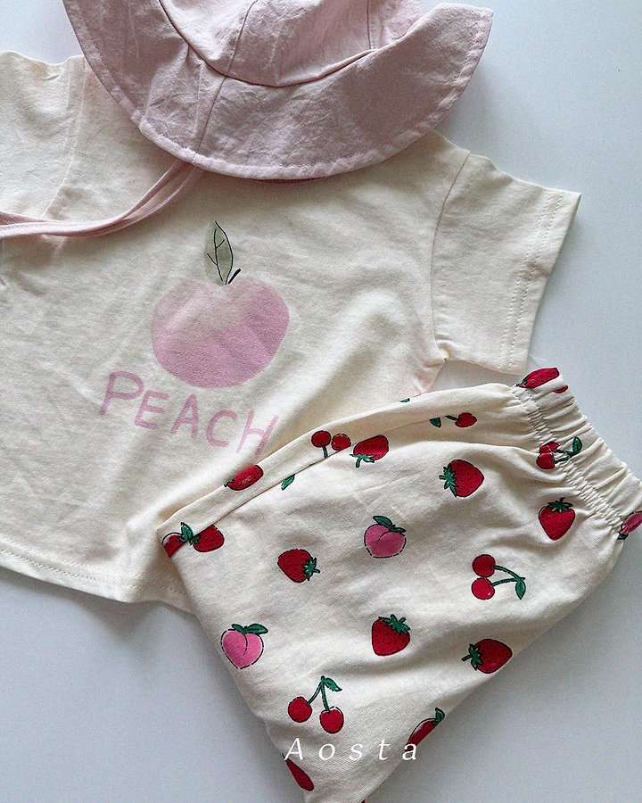 Aosta - Korean Baby Fashion - #babyfever - Lemon Peach Tee - 7