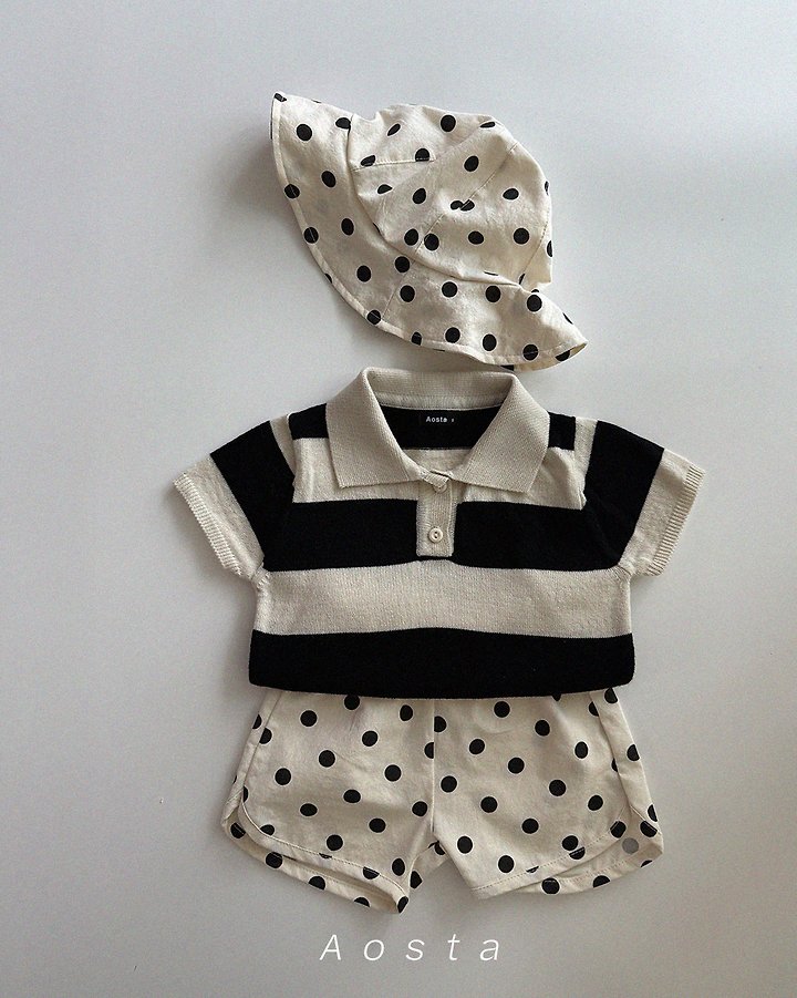 Aosta - Korean Baby Fashion - #babyfashion - Knit Collar Tee - 4