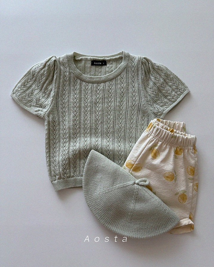 Aosta - Korean Baby Fashion - #babyfever - Nick Eyelet Tee - 3