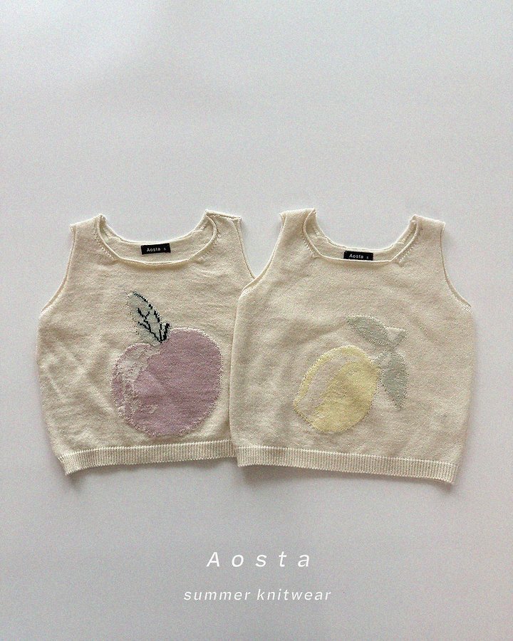 Aosta - Korean Baby Fashion - #babyfever - Knit Fruit Vest