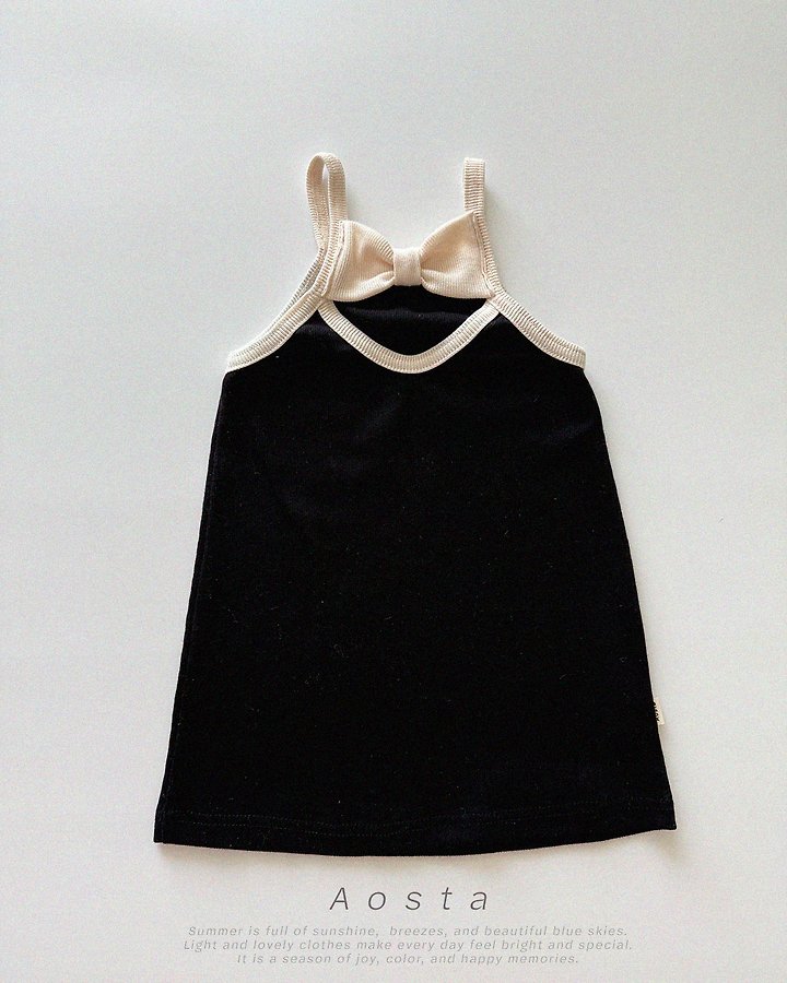 Aosta - Korean Baby Fashion - #babyfever - Ribbed Ribbon One-piece - 3
