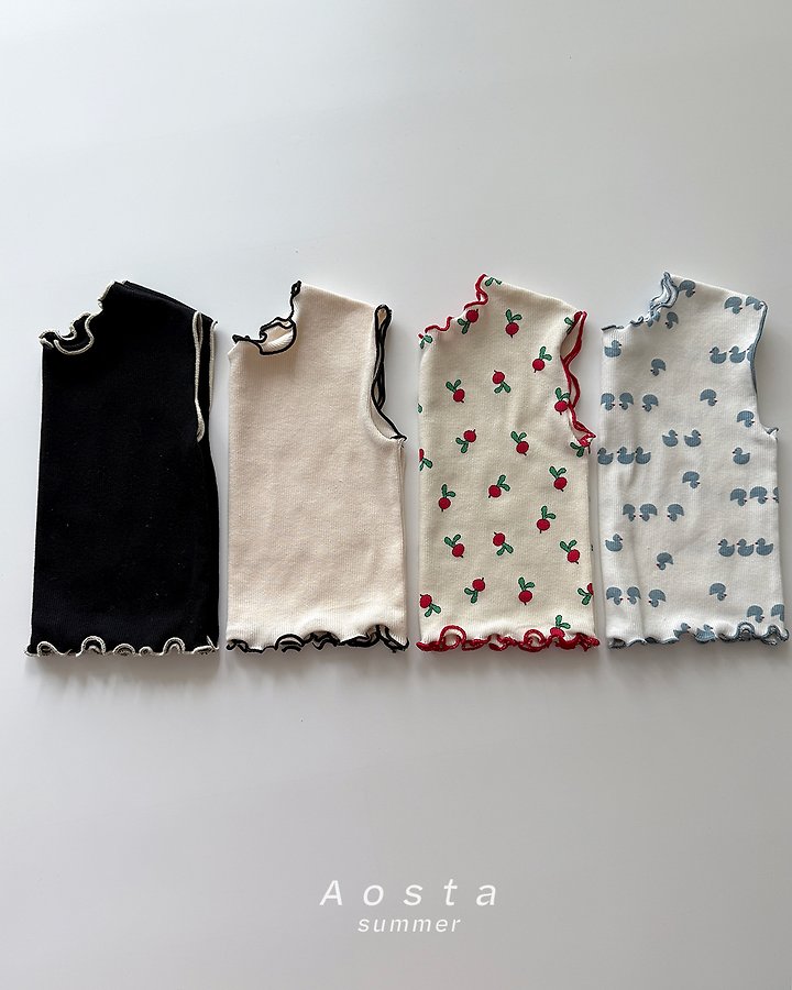 Aosta - Korean Baby Fashion - #babyfever - Ribbed Love Sleeveless
