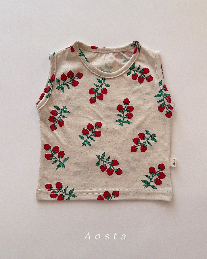 Aosta - Korean Baby Fashion - #babygirlfashion - Linen Sleeveless Tee - 5