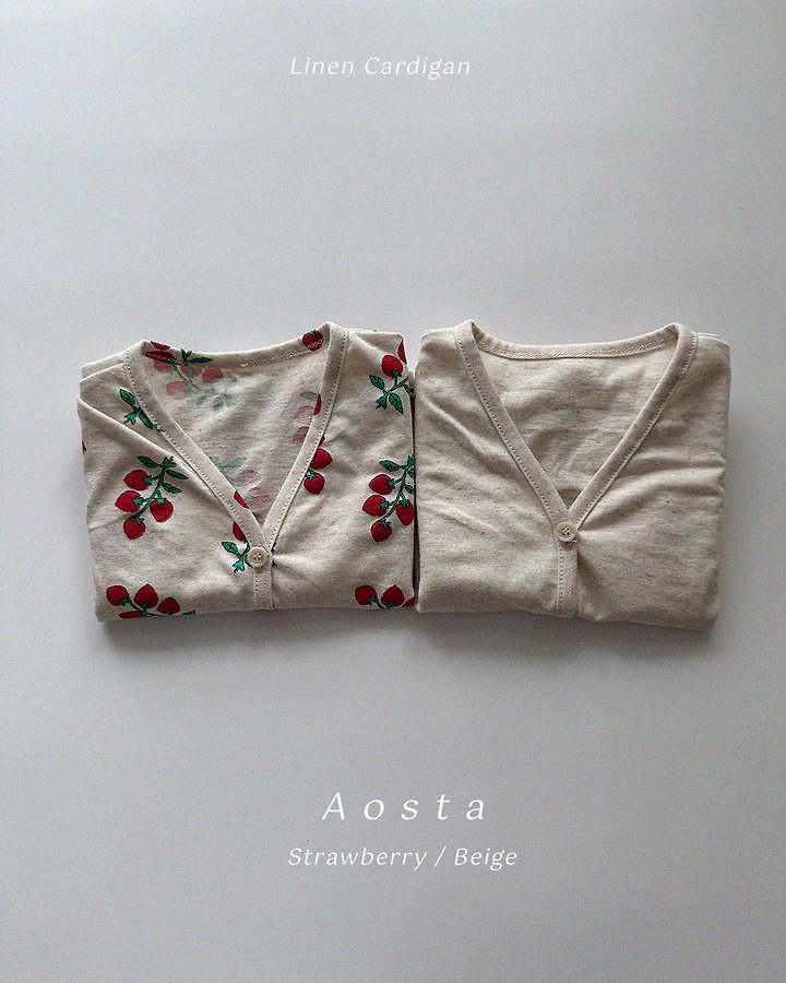 Aosta - Korean Baby Fashion - #babygirlfashion - Linen Cardigan - 3