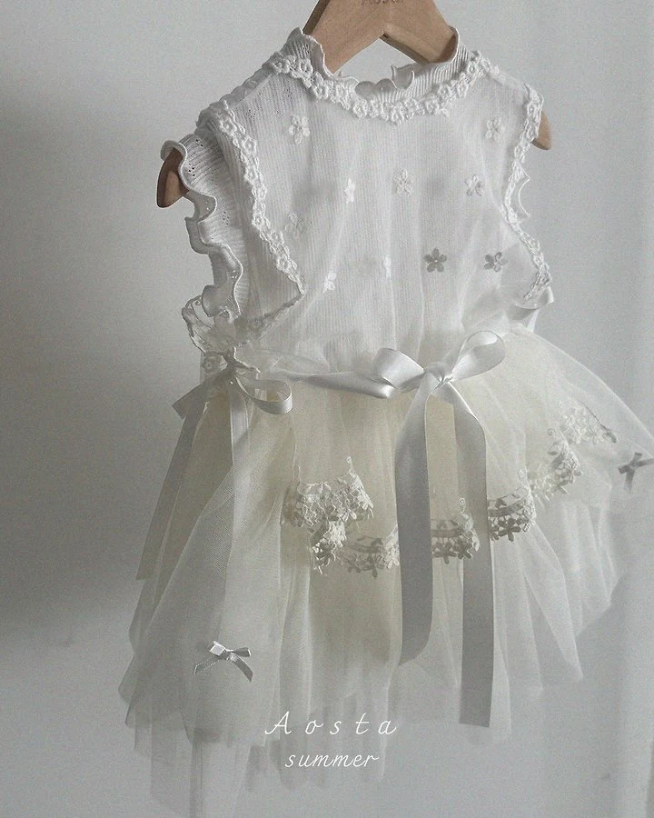 Aosta - Korean Baby Fashion - #babygirlfashion - Lace Vest - 11