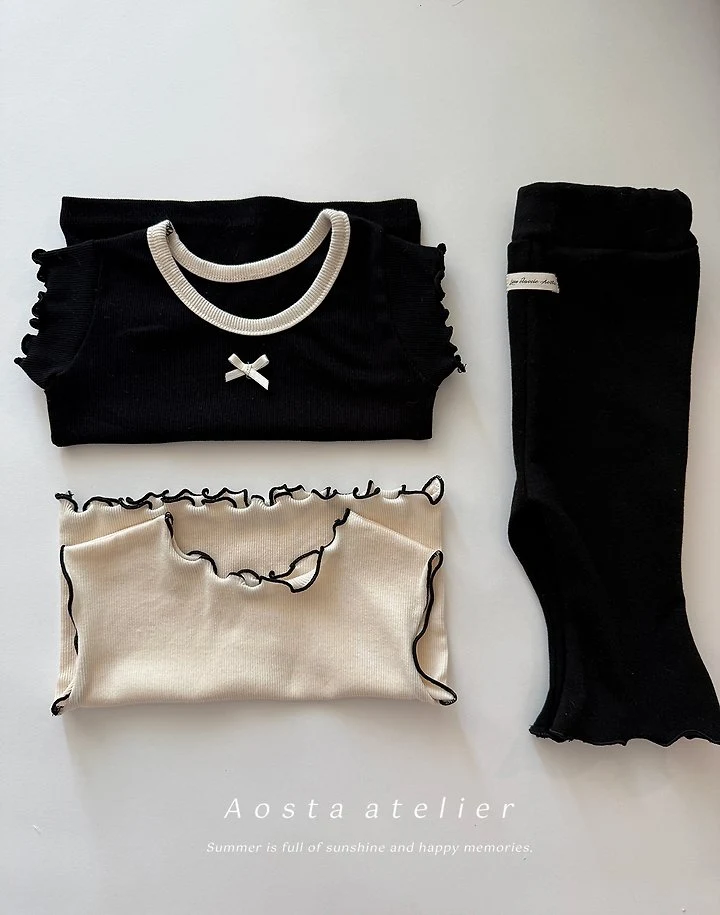 Ribbed Ribbon Tee by Aosta for Baby - view 5