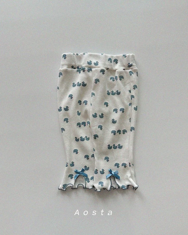 Ribbed Ribbon Pants by Aosta for Baby - view 3