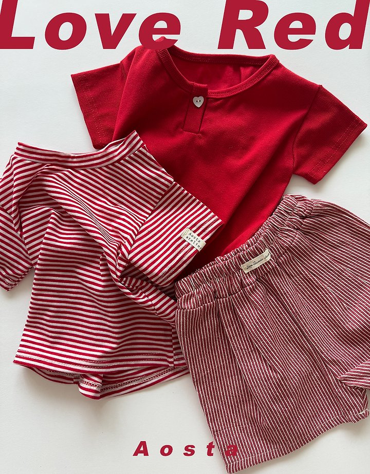 Aosta - Korean Baby Fashion - #babylifestyle - Heart Button Tee - 7
