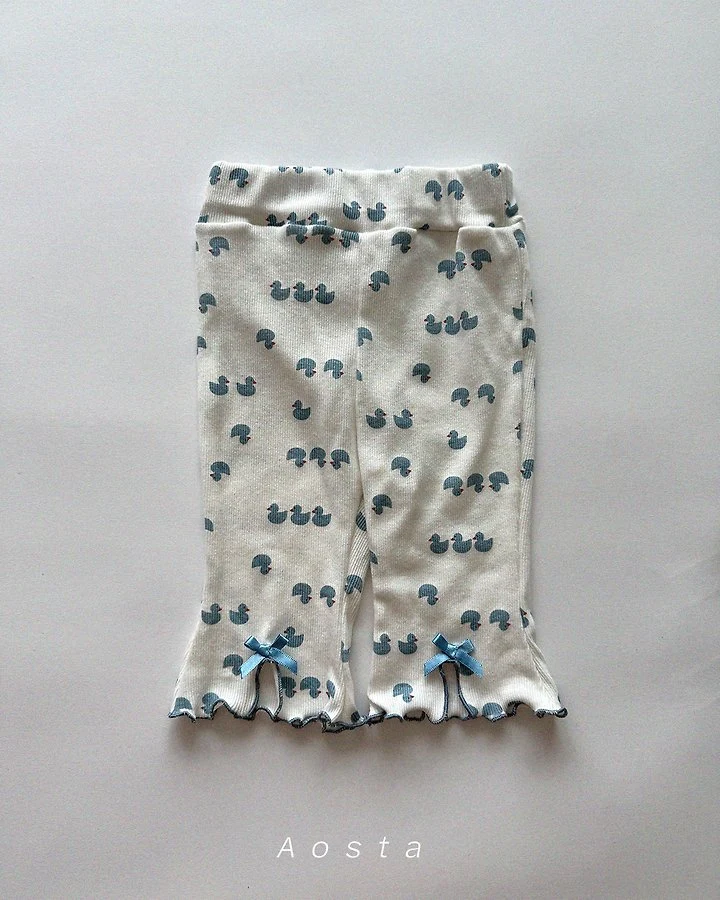 Ribbed Ribbon Pants by Aosta for Baby - view 4