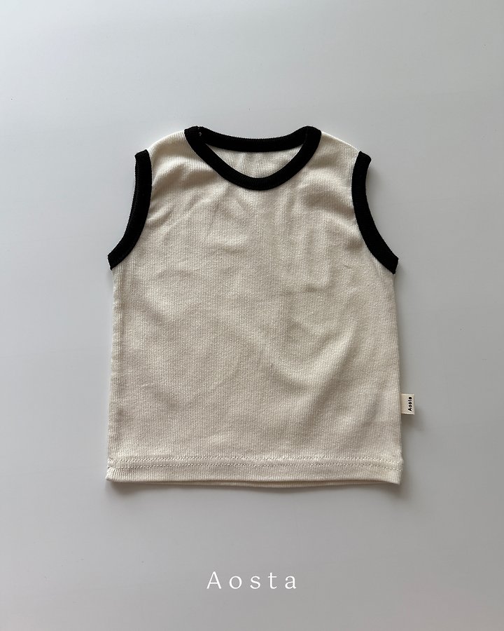 Aosta - Korean Baby Fashion - #babylifestyle - Ribbed Sleeveless - 2