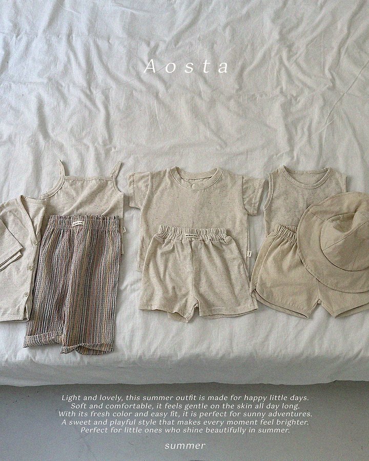 Aosta - Korean Baby Fashion - #babyoninstagram - Linen Strap Sleeveless - 6