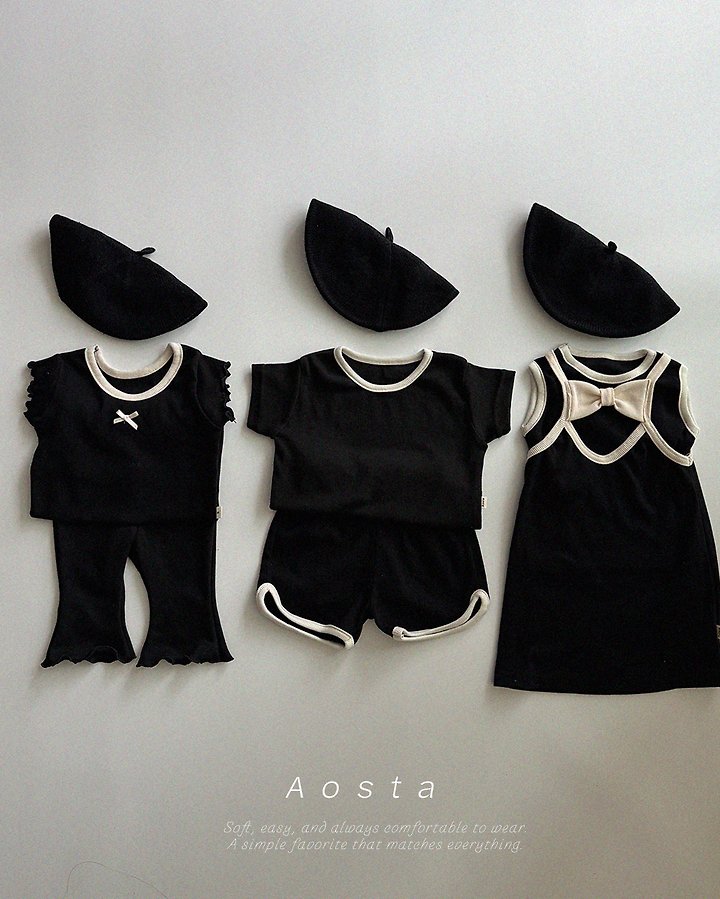 Aosta - Korean Baby Fashion - #babyoninstagram - Ribbed Ribbon One-piece - 6
