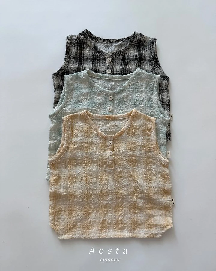 Aosta - Korean Baby Fashion - #babyootd - Check Shirt