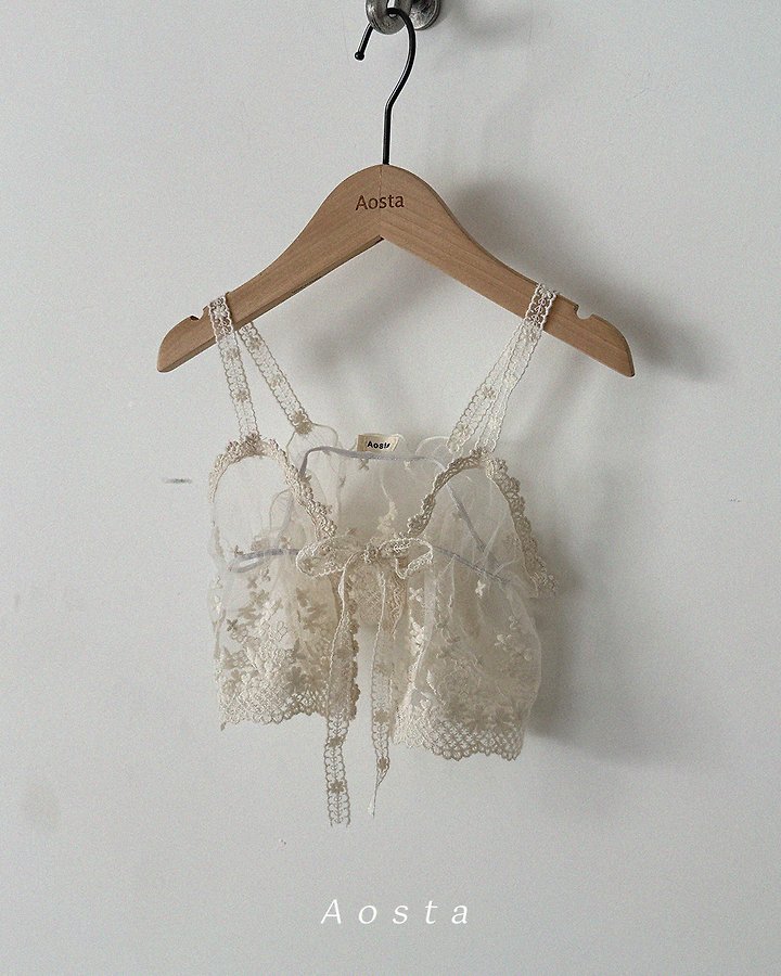 Aosta - Korean Baby Fashion - #babyootd - Lace Open Bustier - 2