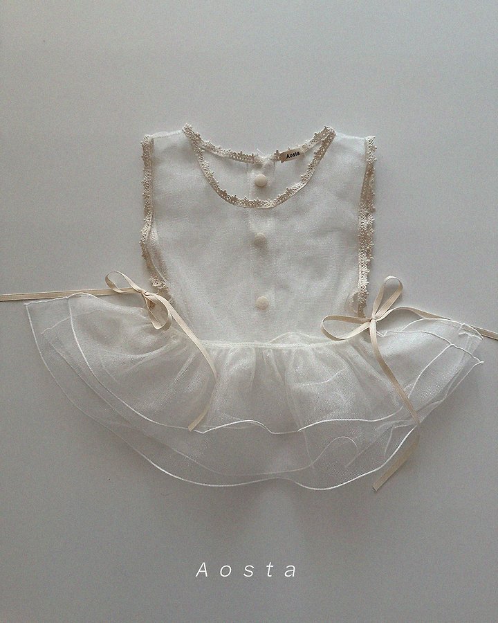 Aosta - Korean Baby Fashion - #babyootd - Lace Simple Vest