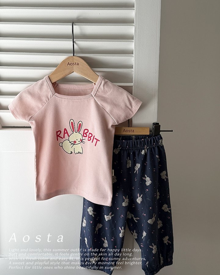Aosta - Korean Baby Fashion - #babyootd - Rabbit Tee - 12