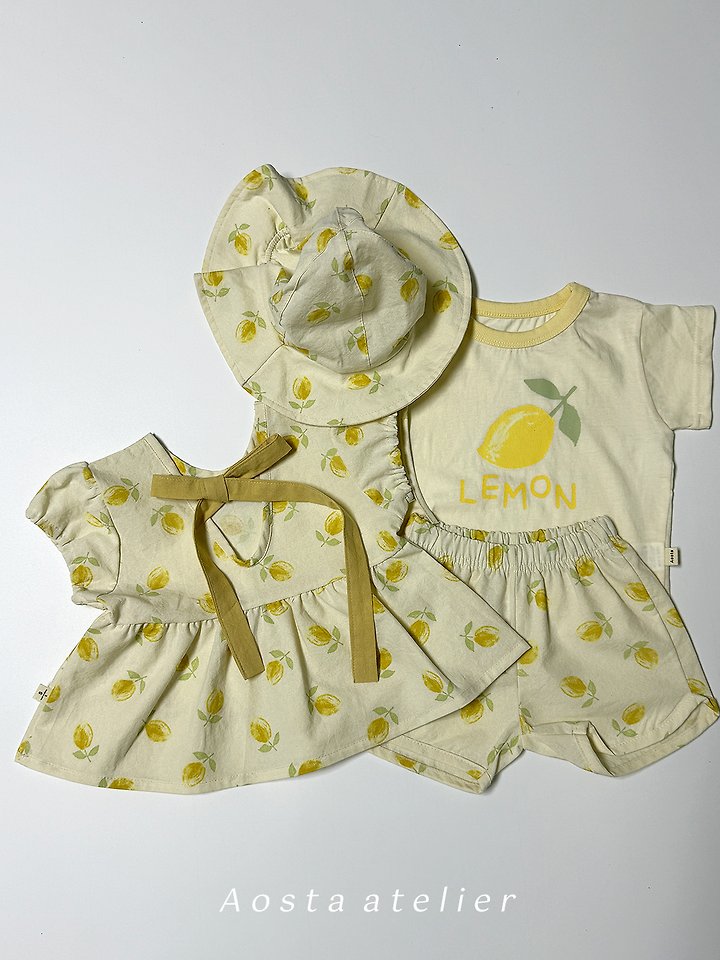 Aosta - Korean Baby Fashion - #babyootd - Lemon Peach Tee - 11