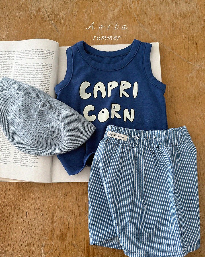 Aosta - Korean Baby Fashion - #babyootd - Capricorn Sleeveless Tee - 3