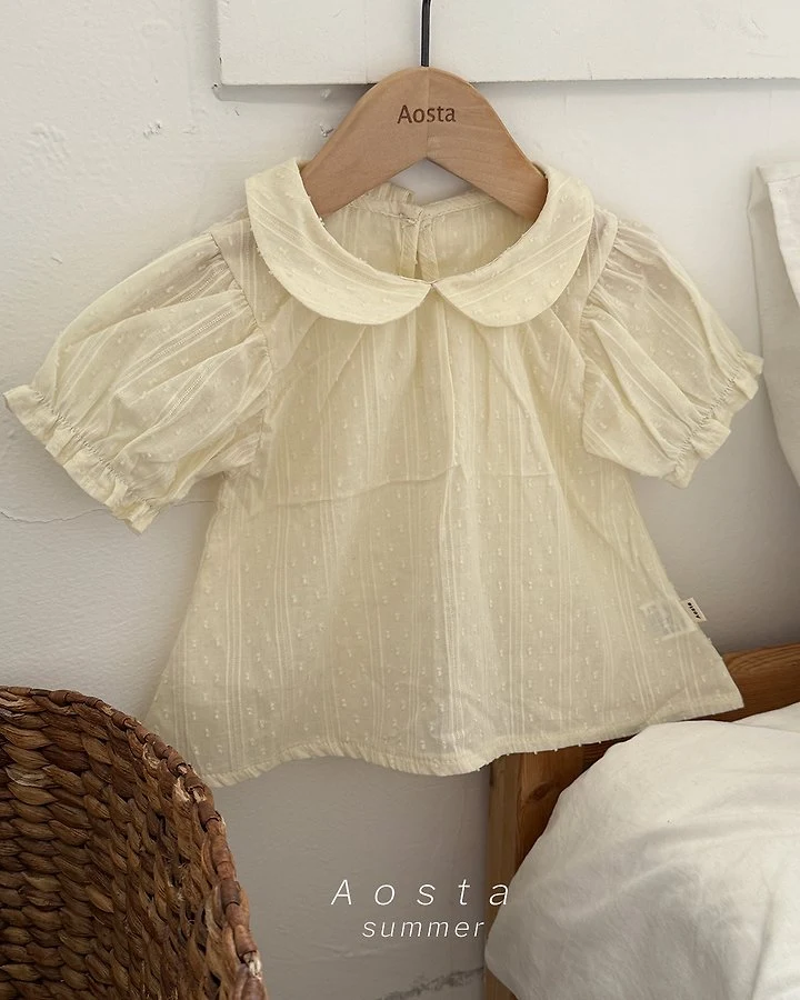 Aosta - Korean Baby Fashion - #babyootd - Collar Blouse - 2