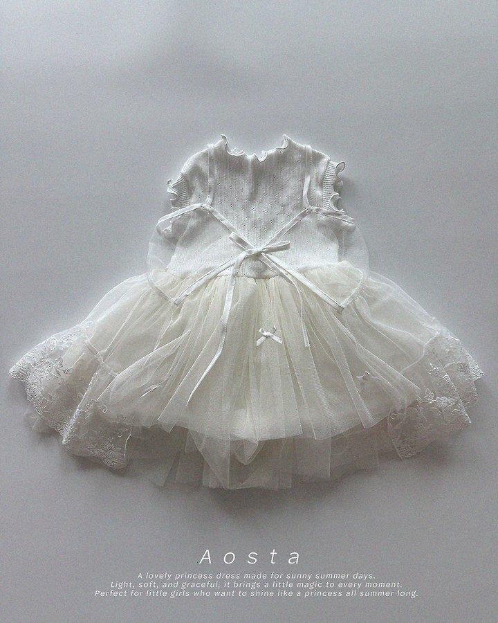 Aosta - Korean Baby Fashion - #babyoutfit - Lace Open One-piece - 5