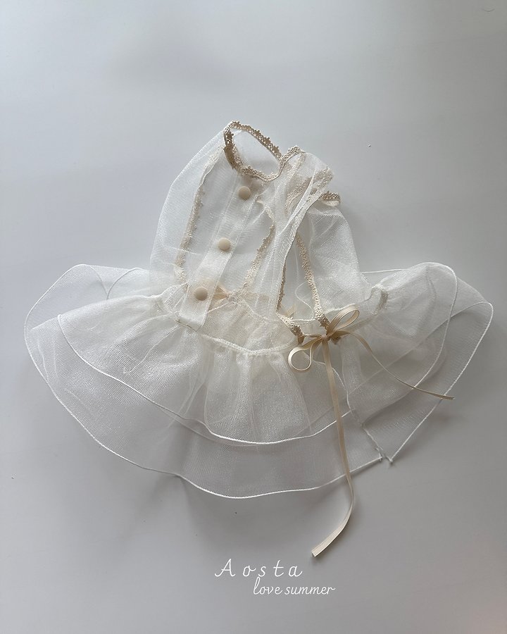Aosta - Korean Baby Fashion - #babyoutfit - Lace Simple Vest - 3