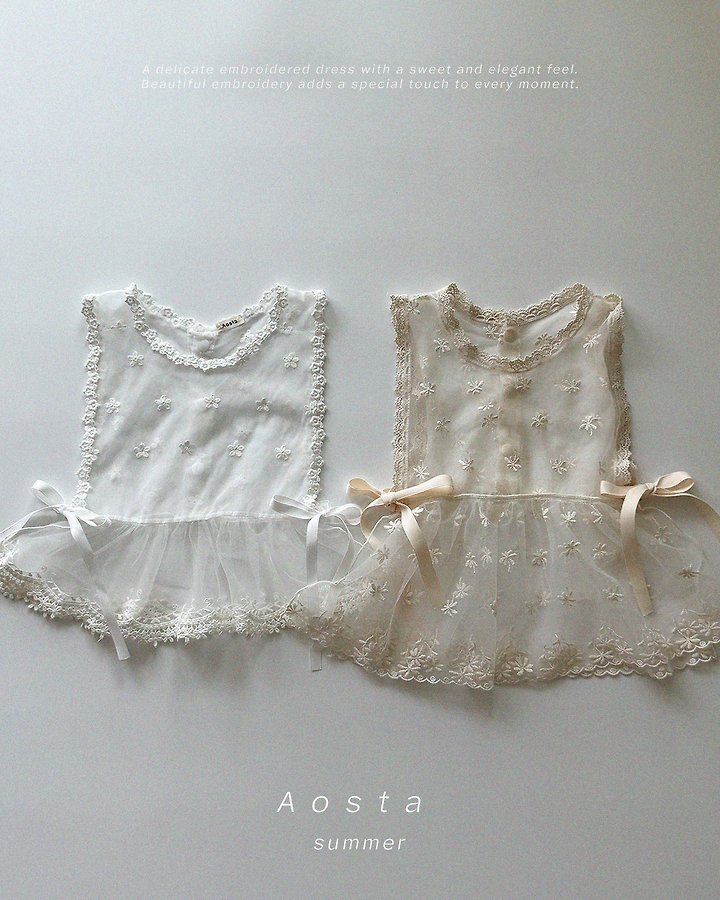 Aosta - Korean Baby Fashion - #babyoutfit - Lace Vest