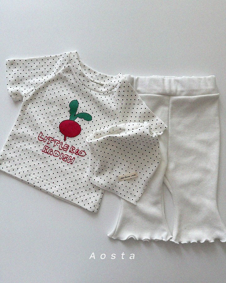 Aosta - Korean Baby Fashion - #babyoutfit - Radish Tee - 11