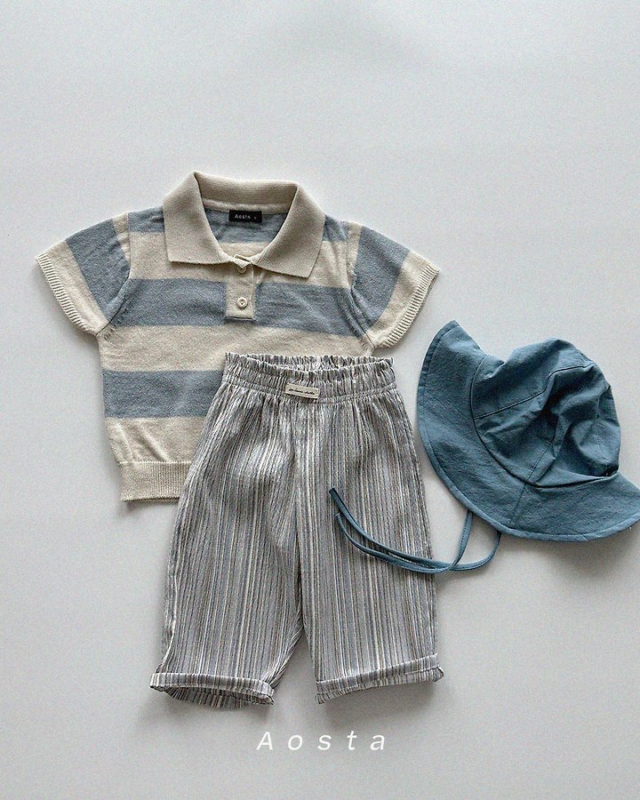 Aosta - Korean Baby Fashion - #babyoutfit - Knit Collar Tee - 9