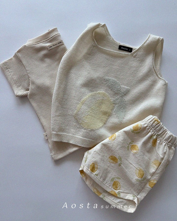 Aosta - Korean Baby Fashion - #babyoutfit - Knit Fruit Vest - 7