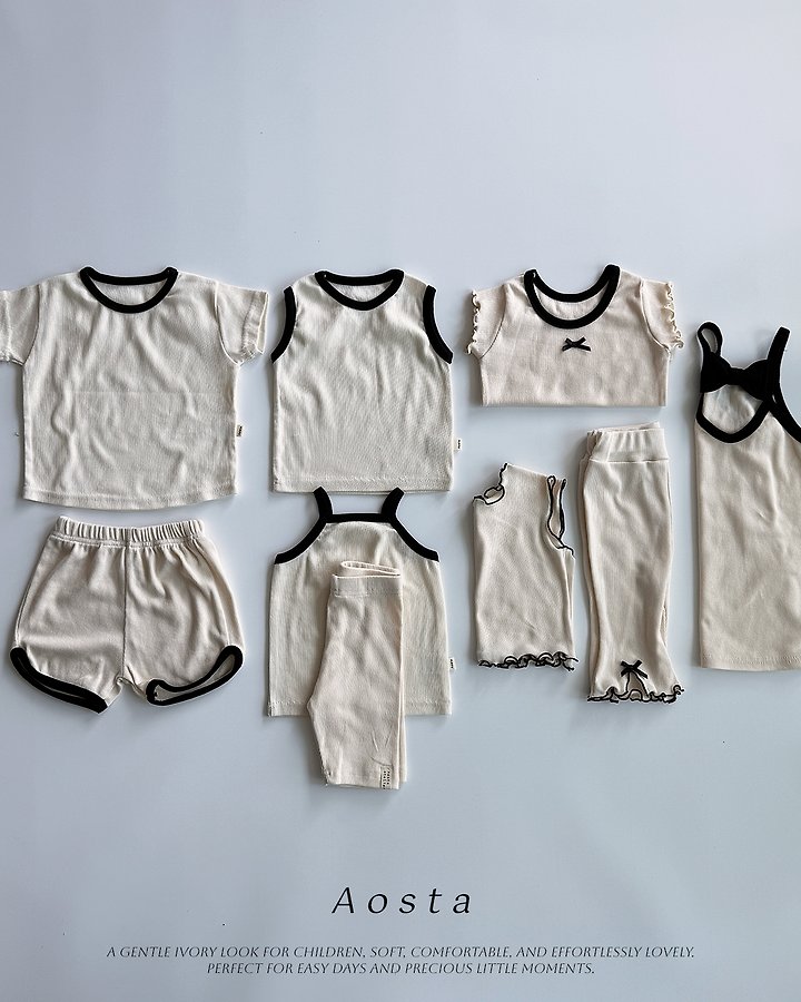 Aosta - Korean Baby Fashion - #babyoutfit - Ribbed Ribbon One-piece - 8