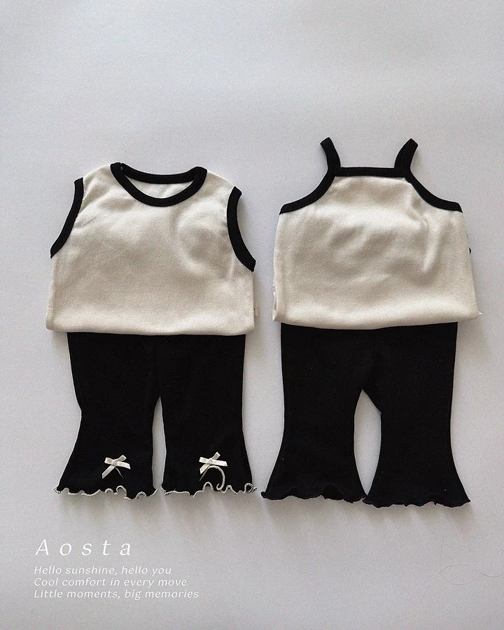 Ribbed Ribbon Pants by Aosta for Baby - view 7