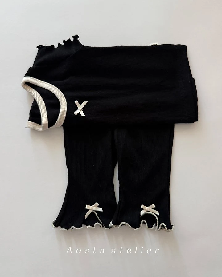 Ribbed Ribbon Pants by Aosta for Baby - view 8
