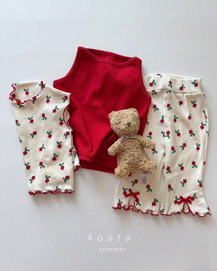 Aosta - Korean Baby Fashion - #babyoutfit - Ribbed Love Sleeveless - 6