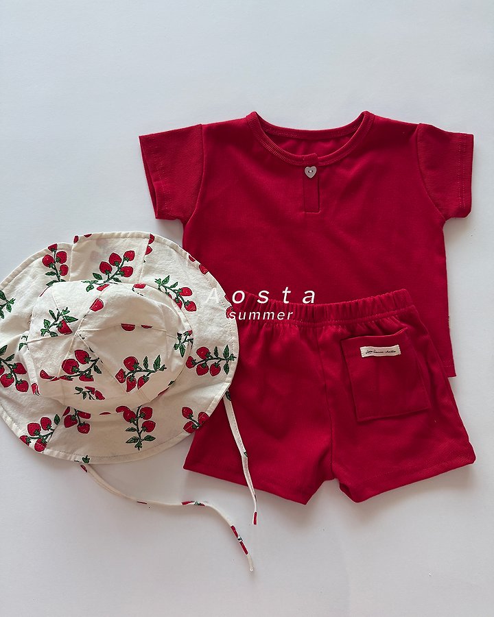 Aosta - Korean Baby Fashion - #babywear - Heart Button Tee - 12