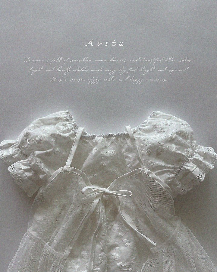 Aosta - Korean Baby Fashion - #babywear - Lace Open One-piece - 6