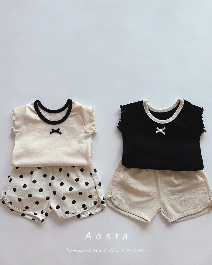 Ribbed Ribbon Tee by Aosta for Baby - view 11