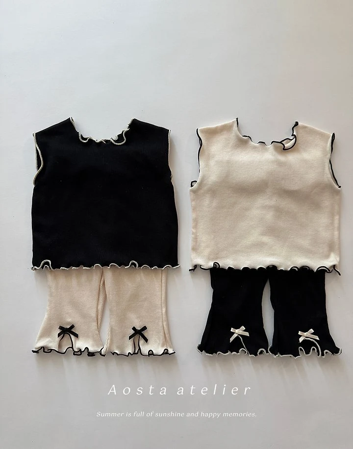 Ribbed Ribbon Pants by Aosta for Baby - view 9