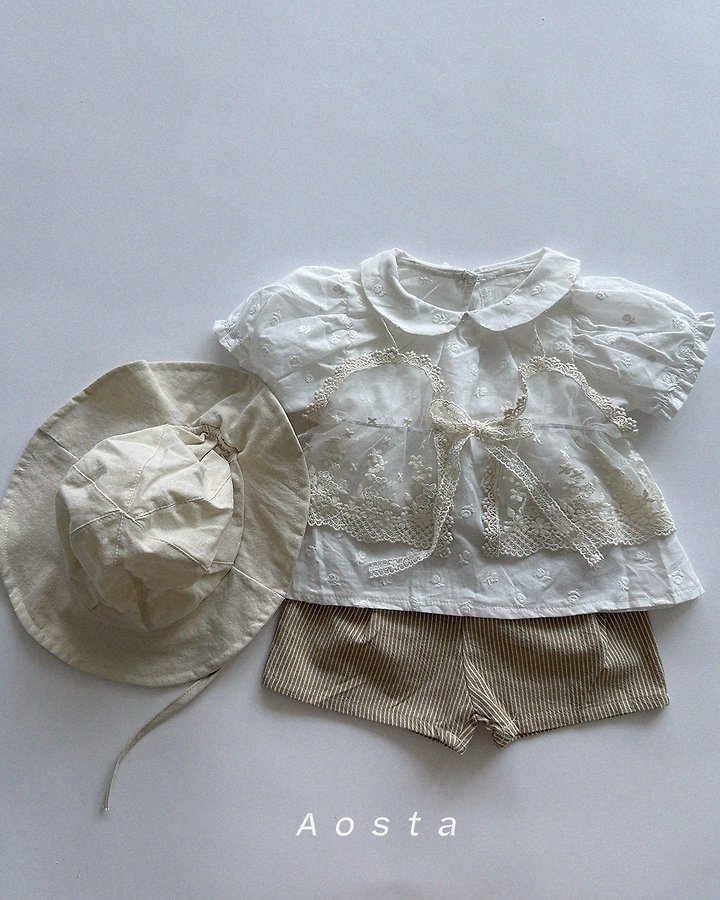 Aosta - Korean Baby Fashion - #onlinebabyboutique - Lace Open Bustier - 6