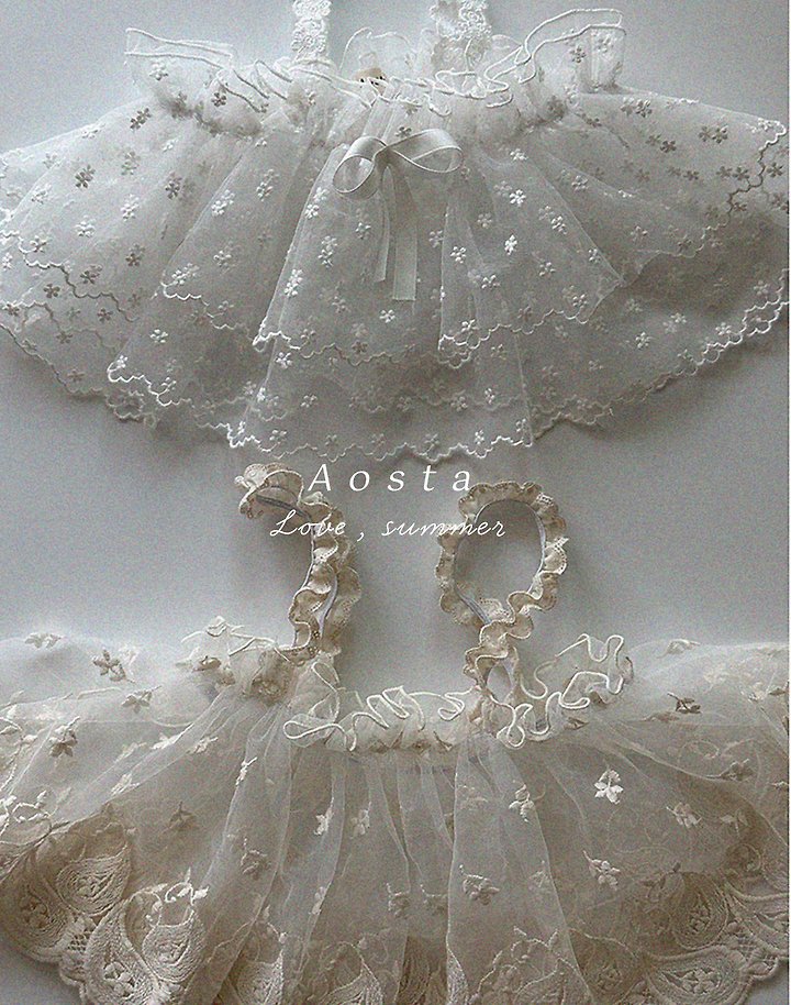 Aosta - Korean Baby Fashion - #onlinebabyboutique - Lace Strap Bustier - 2