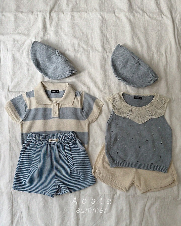 Aosta - Korean Baby Fashion - #onlinebabyboutique - Knit Collar Tee - 12