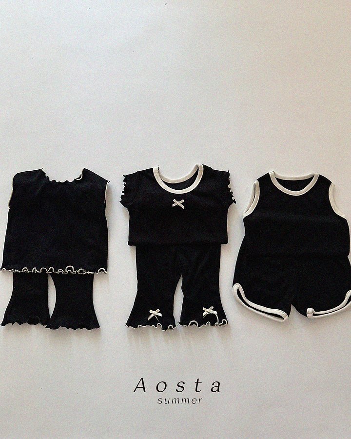 Aosta - Korean Baby Fashion - #onlinebabyboutique - Ribbed Sleeveless - 8